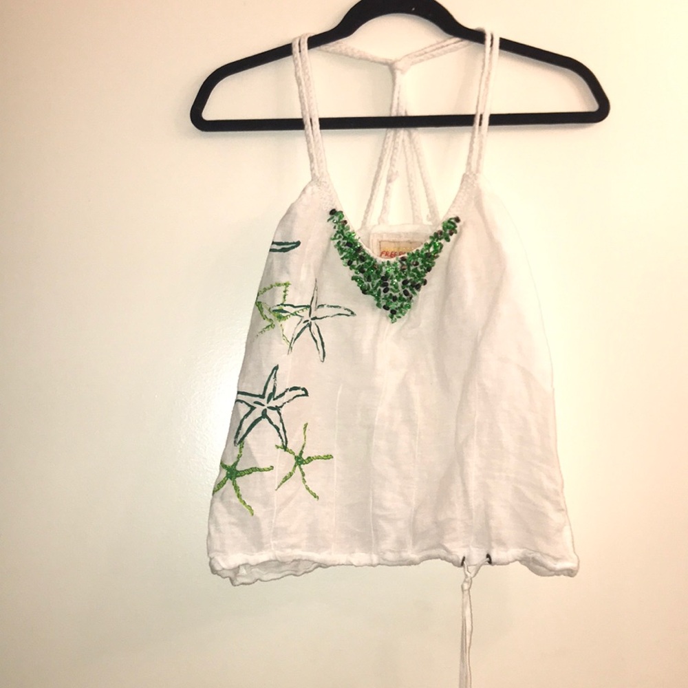 Free People beaded tank top